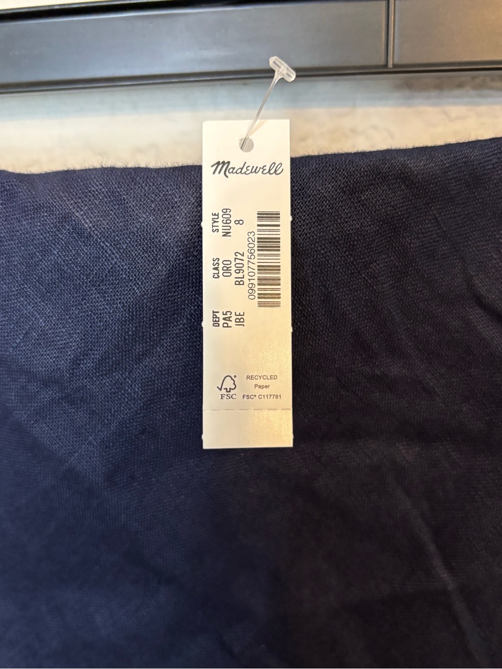 Madewell Maxi Slip Skirt in Linen Juniper Berry Navy - Picture 6 of 6